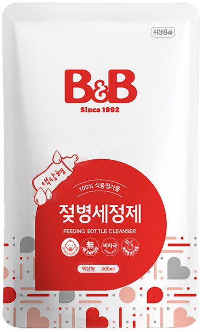 비앤비 젖병세정제 액상형 리필, 500ml, 1개