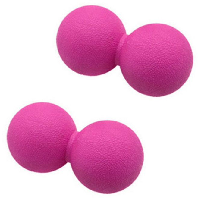 땅콩 더블 마사지볼, 로즈, 2개