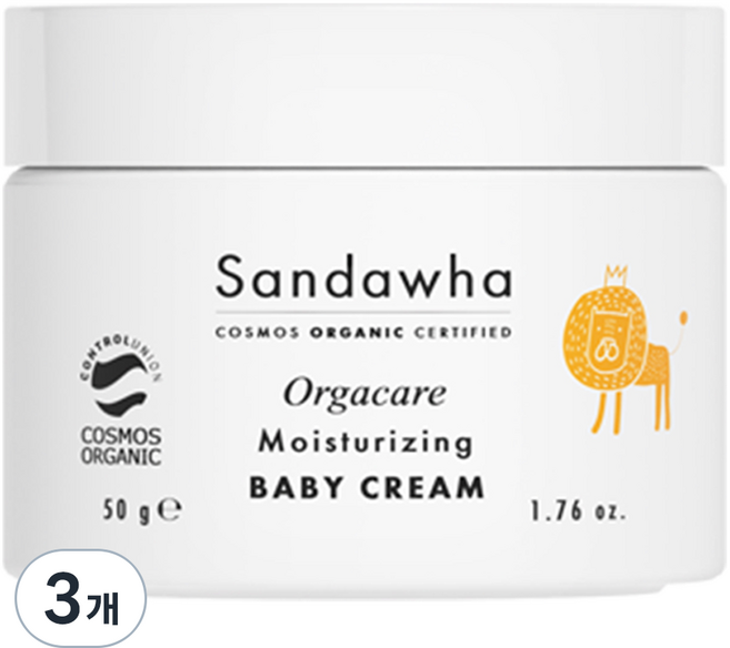 Sandawha Orgacare孩童保濕霜, 50g, 3罐