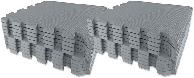 손할매 12mm 무지 유아 퍼즐매트 20p, 그레이, 1세트