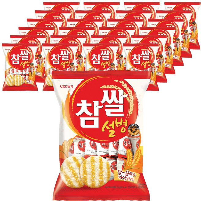 크라운 참쌀설병, 128g, 25개