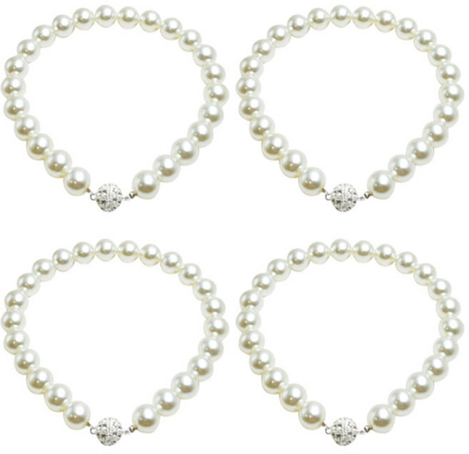 윈프라이스 마그네틱 큐빅 커튼 스트랩 40cm, 진주색, 4개