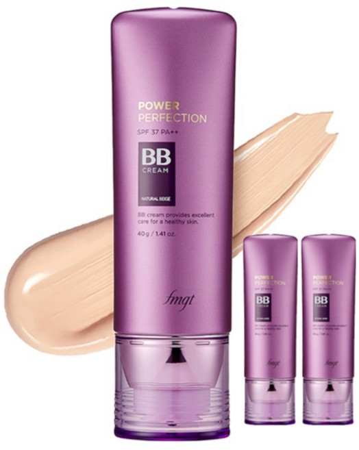 fmgt 파워 퍼펙션 비비크림 SPF37 PA++, V201애프리콧베이지, 40g, 3개