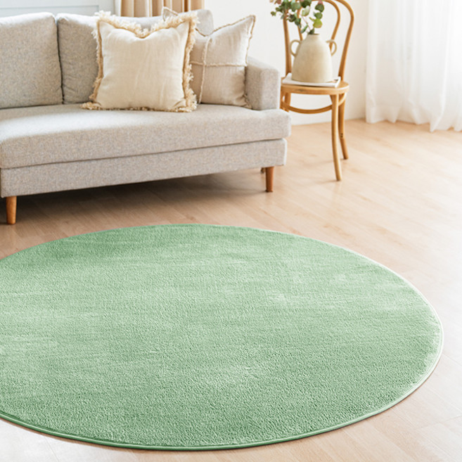 스칸디앤홈 관리쉬운 크레용 단모 러그 워셔블 거실 카페트 원형