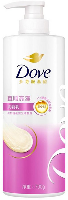 Dove 多芬 直順亮澤洗髮乳, 700g, 1瓶