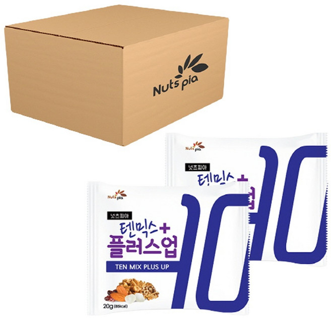 넛츠피아 텐믹스 플러스업 혼합 하루견과, 60개