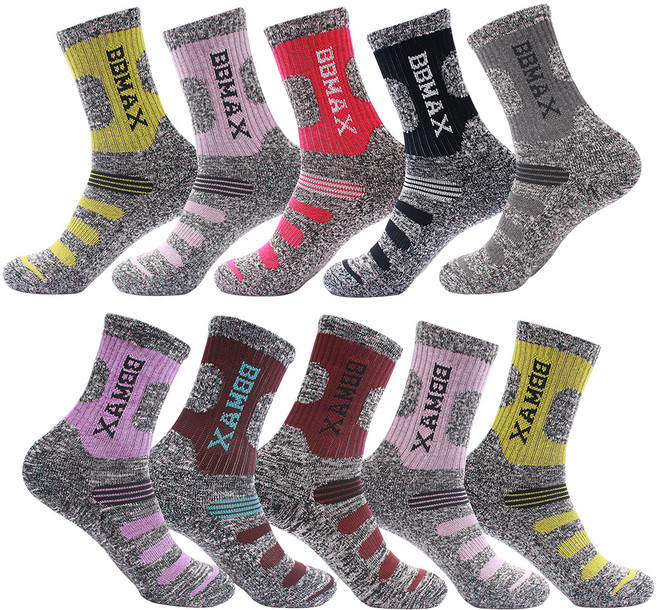 두발로 여성용 2중 파일 등산 양말 10켤레