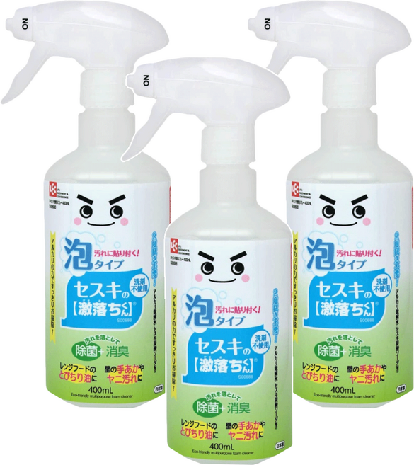 LEC 激落君 碳酸鈉電解水 泡沫型, 400ml, 3瓶
