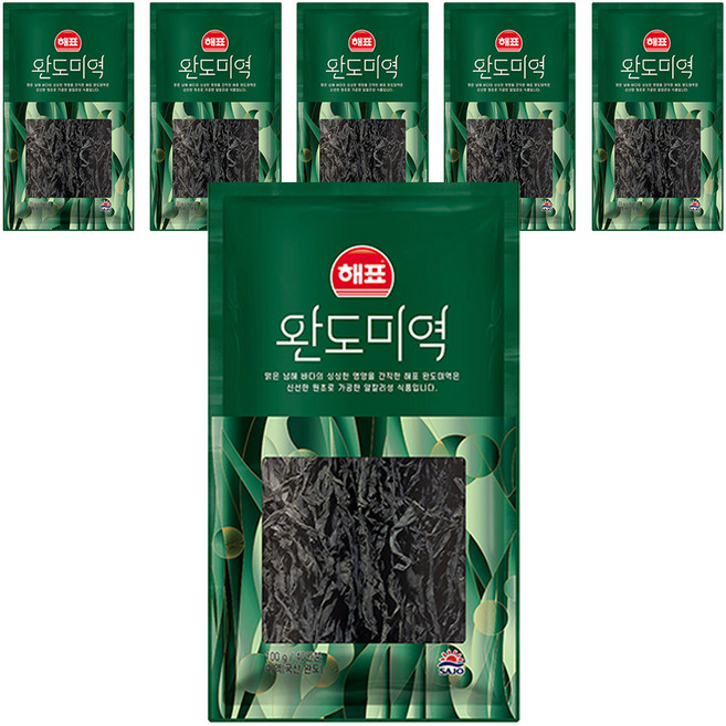 해표 완도 미역, 100g, 6개