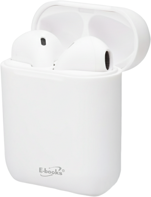 E-books SS18 真無線經典款藍牙5.0耳機 IPX4防水等級, E-EPA222, 白色