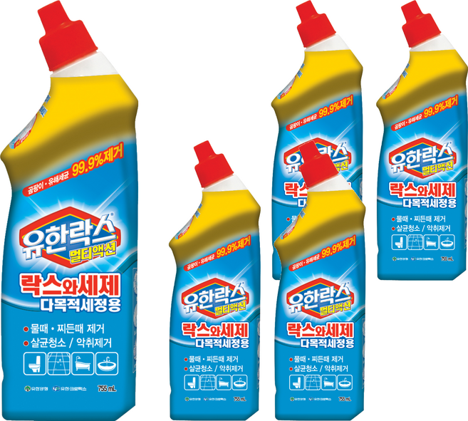 Yuhanrox 多功能Action洗碗精 多用途清潔用, 755ml, 5個