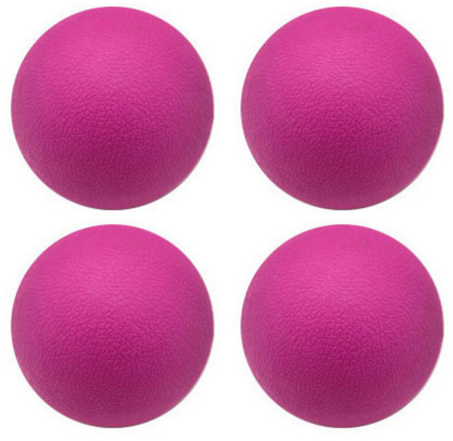 스포홀릭 싱글 TPE 마사지볼 라크로스볼, 로즈, 1세트