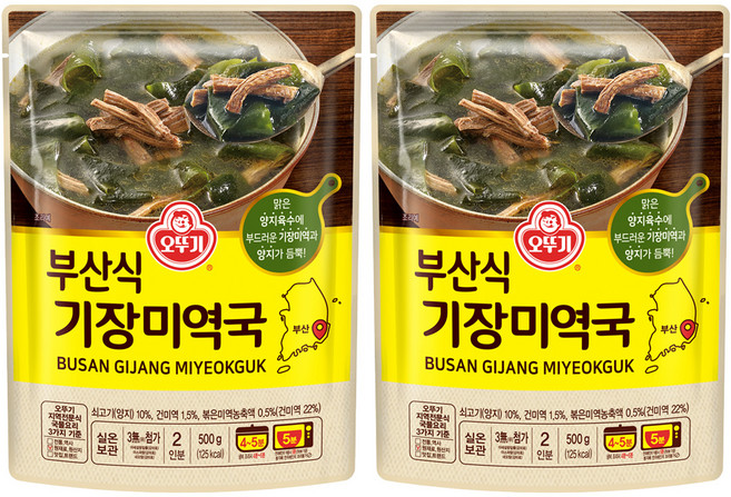 오뚜기 부산식 기장 미역국, 500g, 2개