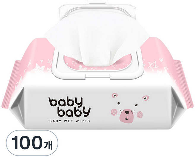 지앤티클린 베이비베이비 트윙클 아기물티슈 리필형 43gsm, 43g, 120매, 100개