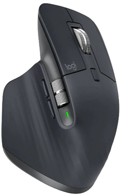 logitech 羅技 MX Master 3S 無線滑鼠 石墨黑 人體工學設計 靜音點擊 8000 DPI MR0096, MR0096/MR0077 / CU0021