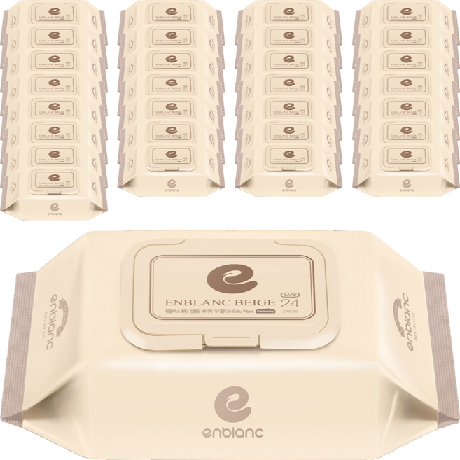 앙블랑 세이프 베이지 유아물티슈 휴대캡형, 70g, 24매, 36개