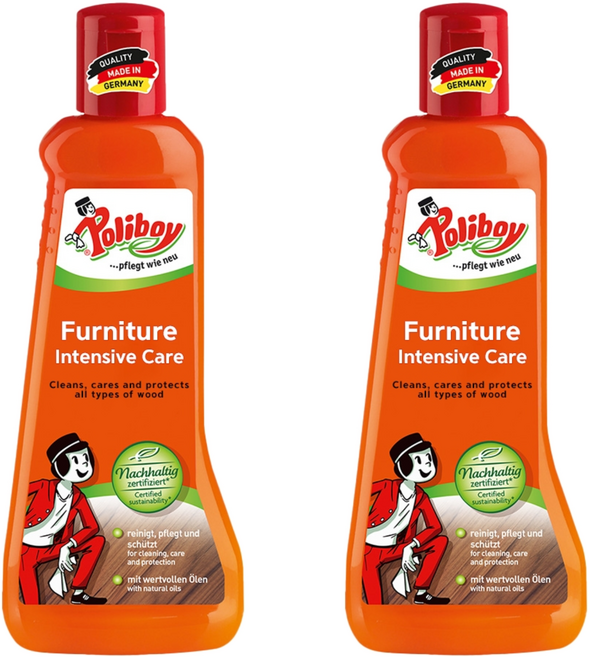 폴리보이 퍼니처 인텐시브 원목가구 목재 마루 폴리쉬 광택 클리너, 200ml, 2개
