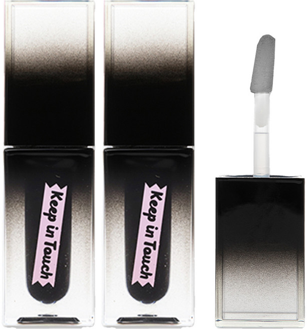 [비건뷰티] 키핀터치 더 블랙 립 플럼퍼 틴트, 로얄미드나잇, 3.8ml, 2개