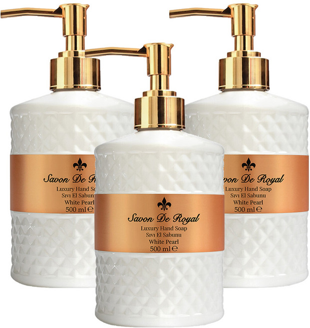 Savon De Royal 奢華珍珠系列洗手乳, 500ml, 3瓶