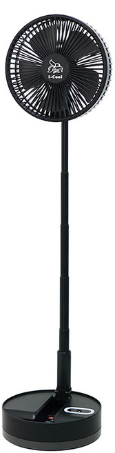 I-Cool 充電式可伸縮擺頭摺疊風扇 9吋 黑色 1370g 原廠保固, MY-P10