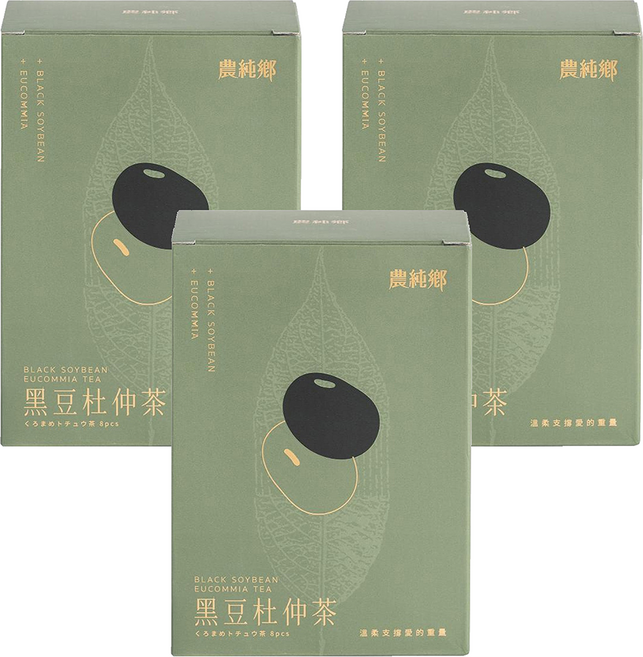 農純鄉 黑豆杜仲茶, 100ml, 8包, 3盒