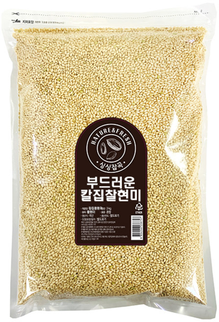 싱싱잡곡 부드러운 칼집 찰현미, 3kg, 1개