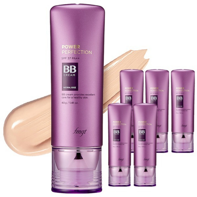 fmgt 파워 퍼펙션 비비크림 SPF37 PA++, V201 애프리콧 베이지, 40g, 6개
