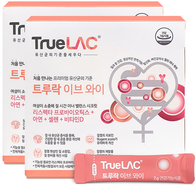 휴럼 트루락 이브 와이 유산균 30p, 2개, 60g