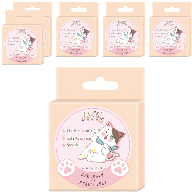 UNICAT 變臉貓 超保濕護足霜, 12g, 6個, 1入