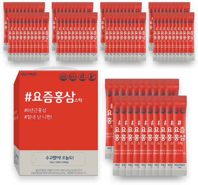 紅蔘濃縮液隨身包 100條入, 1kg, 1盒