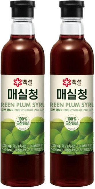 백설 매실청, 1.025kg, 2개
