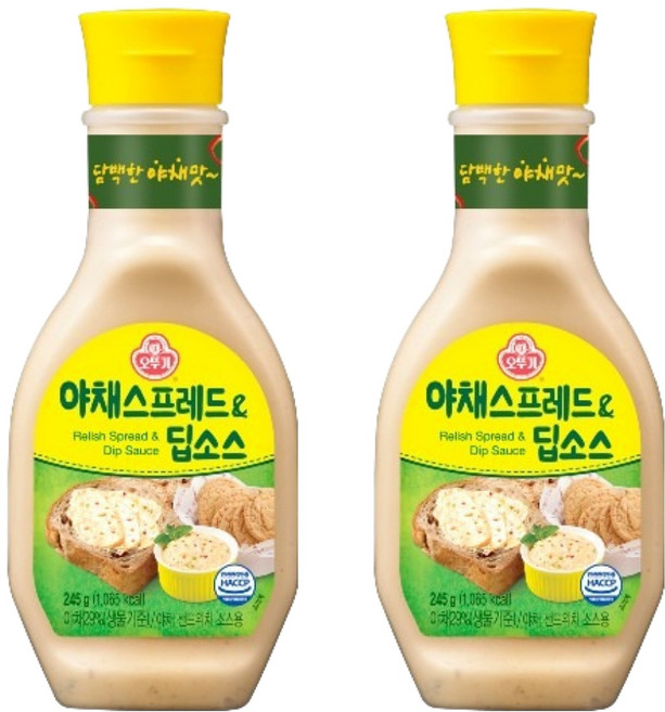 오뚜기 야채 샌드위치 스프레드, 245g, 2개