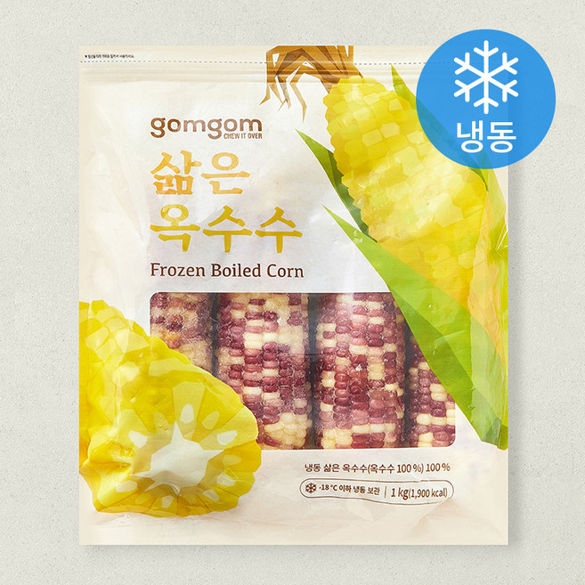 곰곰 삶은 옥수수 (냉동), 1개, 1kg