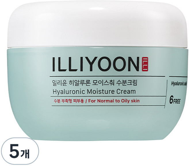 일리윤 히알루론 모이스춰 수분크림, 100ml, 5개