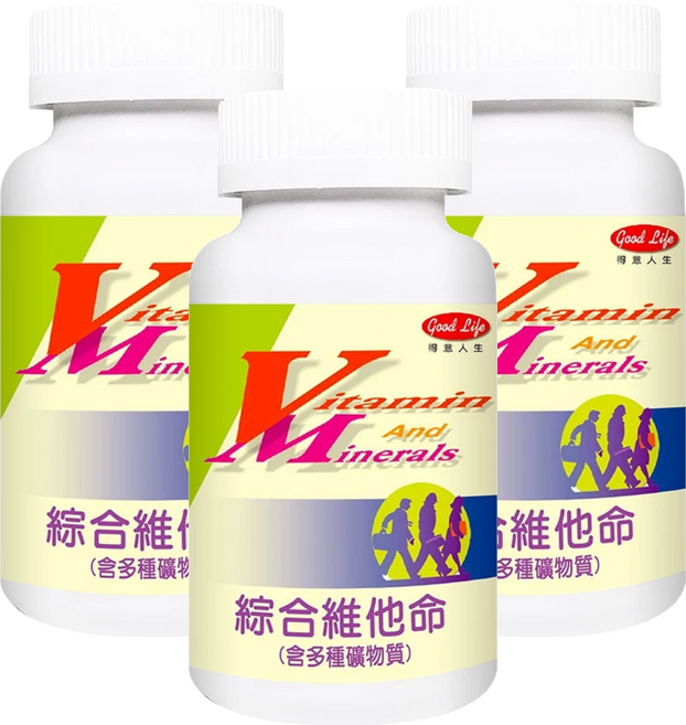 good Life 得意人生 綜合維他命錠, 60顆, 3罐