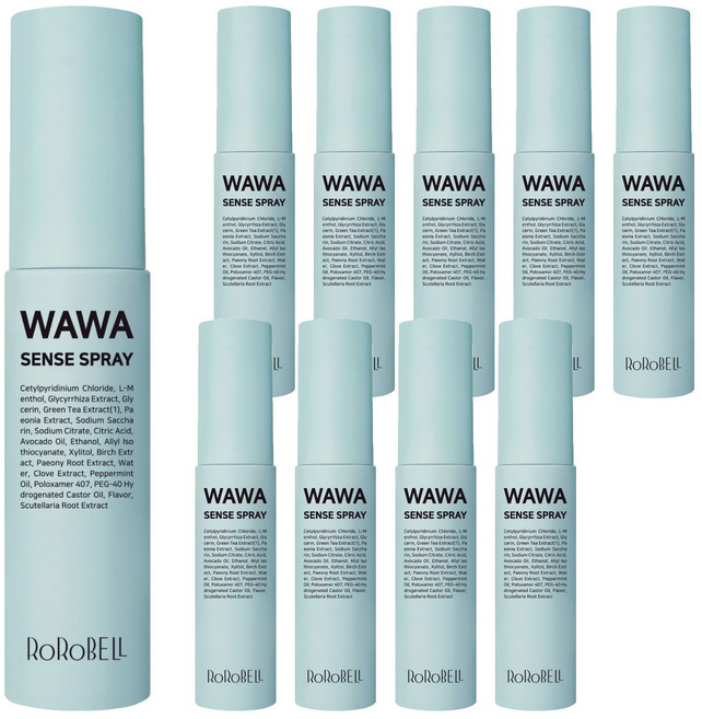 로로벨 구취제거 와와 센스 구강스프레이, 10ml, 10개