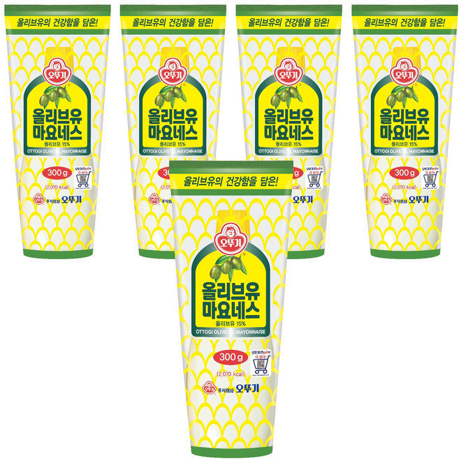 오뚜기 올리브유마요네즈, 300g, 5개