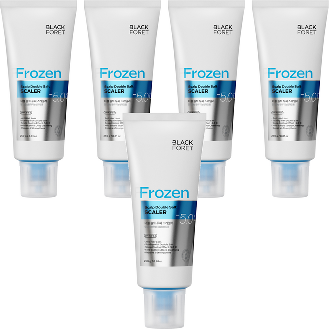 블랙포레 더블 솔트 두피 스케일러, 250g, 5개