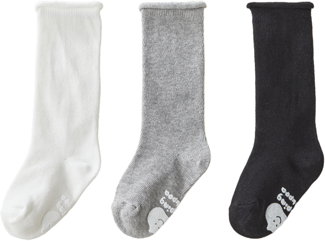 점핑칙피 무지 롤링 니삭스 3켤레 세트