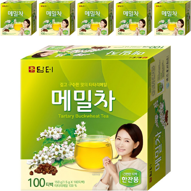담터 메밀차100T/차/티백, 1.5g, 100개입, 6개
