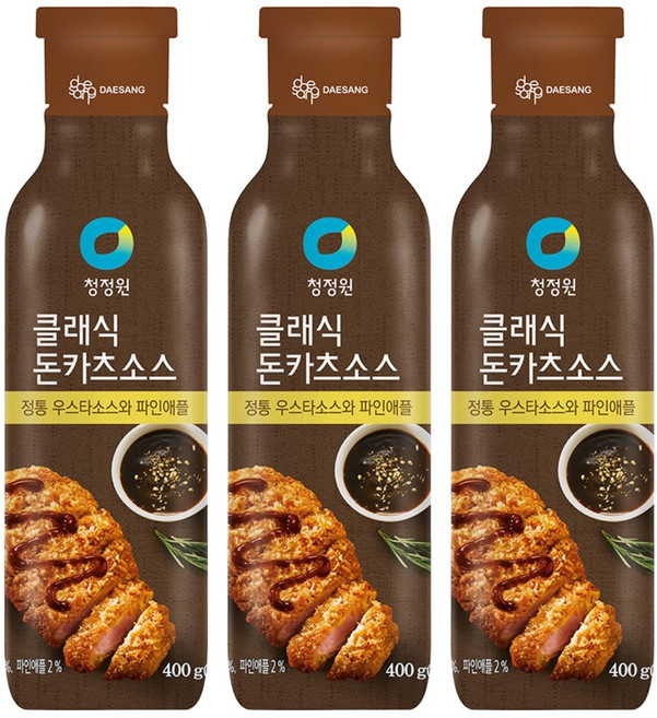 청정원 클래식 돈카츠 소스, 400g, 3개