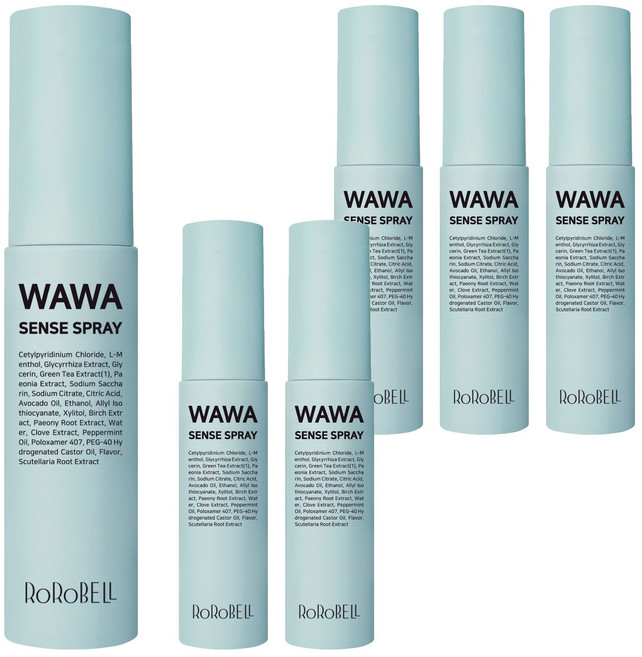 로로벨 구취제거 와와 센스 구강스프레이, 10ml, 6개