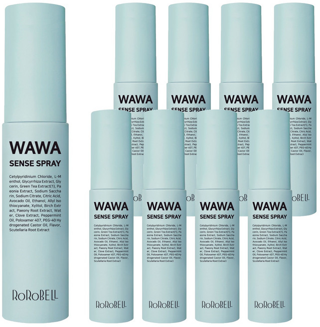 로로벨 구취제거 와와 센스 구강스프레이, 10ml, 9개