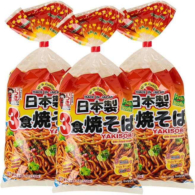 이츠키 산쇼쿠 야끼소바 510g, 3개