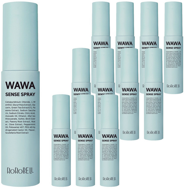 로로벨 구취제거 와와 센스 구강스프레이, 10ml, 12개