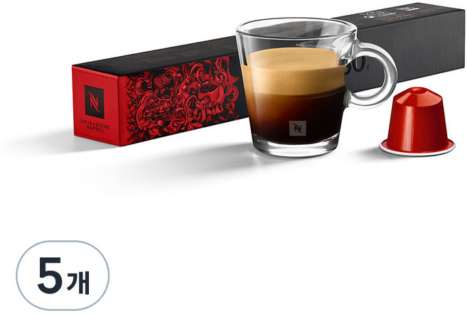 네스프레소 이스피라치오네 나폴리 캡슐커피, 5.7g, 10개입, 5개