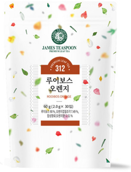 제임스티스푼 루이보스 오렌지 차, 2g, 30개입, 1개