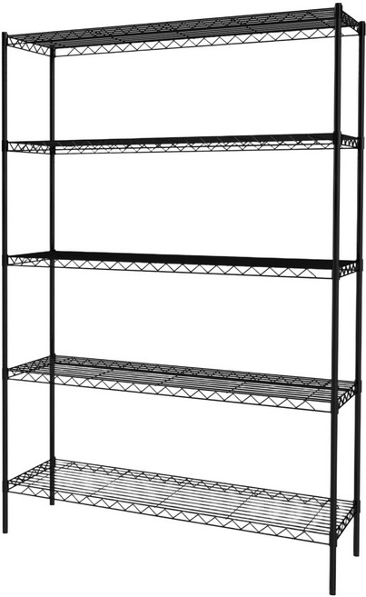 KI WISH 居家生活 輕型五層架, 黑色, 5層