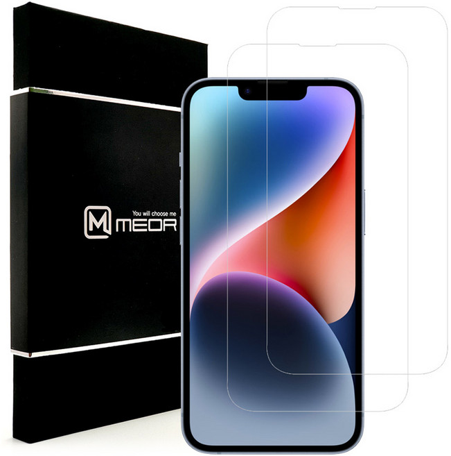 메오르 나노 방탄 글래스 강화유리 액정보호필름 2p 세트, 1세트