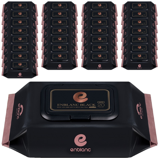 앙블랑 세이프 블랙 라이트 캡형, 78g, 20매, 48개